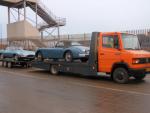 Transport auto, oldtimer of tractor